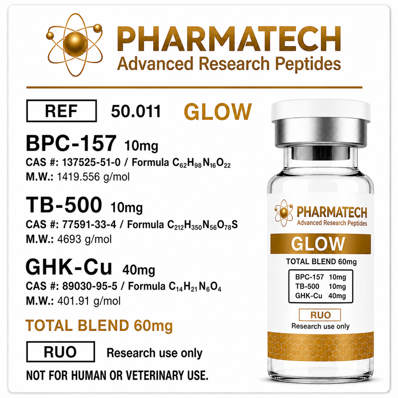 GLOW Blend 60mg (Liofilizada) + Água Bacteriostática - PharmaTech