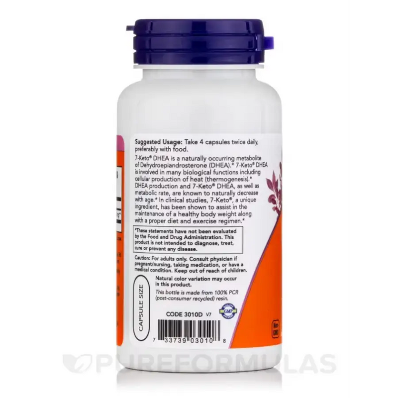 7K3eto Dh3ea 25mg (90 VCaps) - Now Foods - DHEA