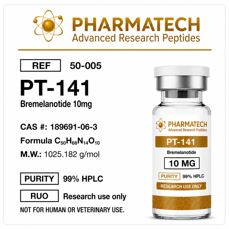 PT-141 10mg (Liofilizada) + Água Bacteriostática - PharmaTech
