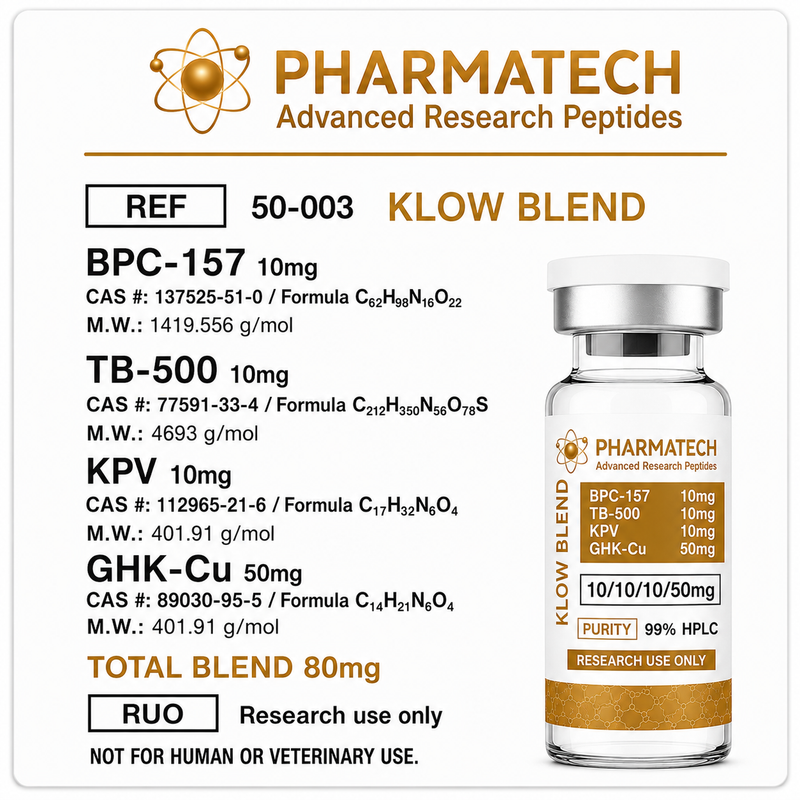 KLOW Blend 80mg (Liofilizada) + Água Bacteriostática - PharmaTech