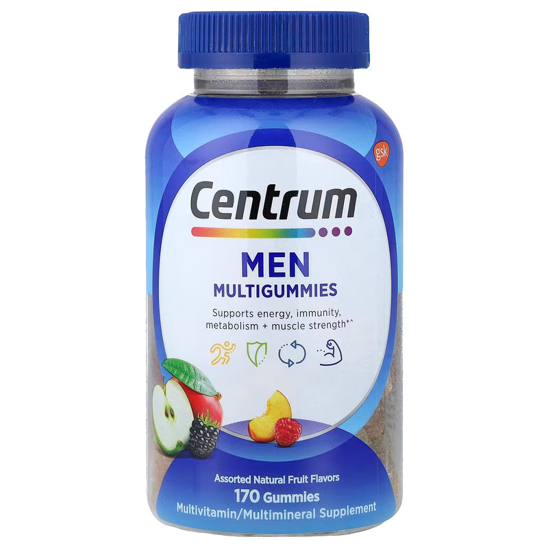 Centrum, Multigmas para Homens, Frutas Sortidas, 170 Gomas