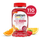 Centrum, Multi + Ômega-3 Multigomas, Morango, Limão e Laranja, 110 Gomas
