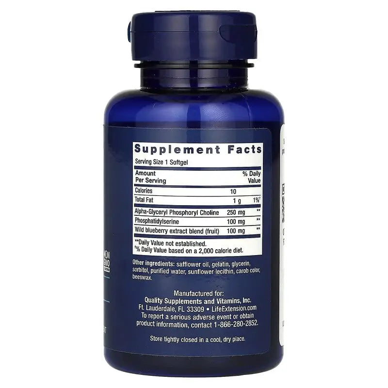 Cognitex® Alpha GPC (30 Softgels) - Life Extension