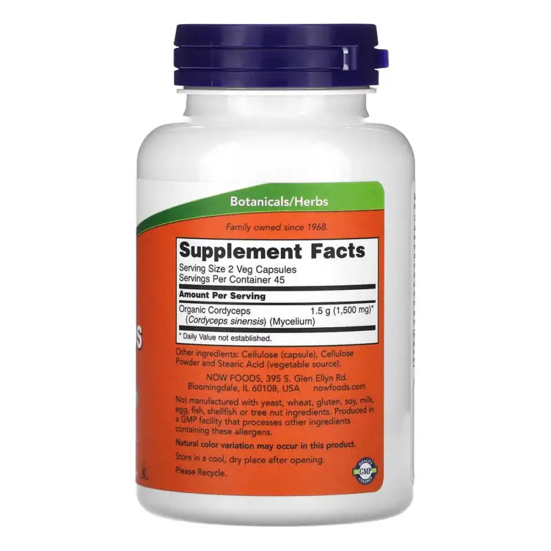 Cordyceps 750mg (90) - Now Foods - Vitamina