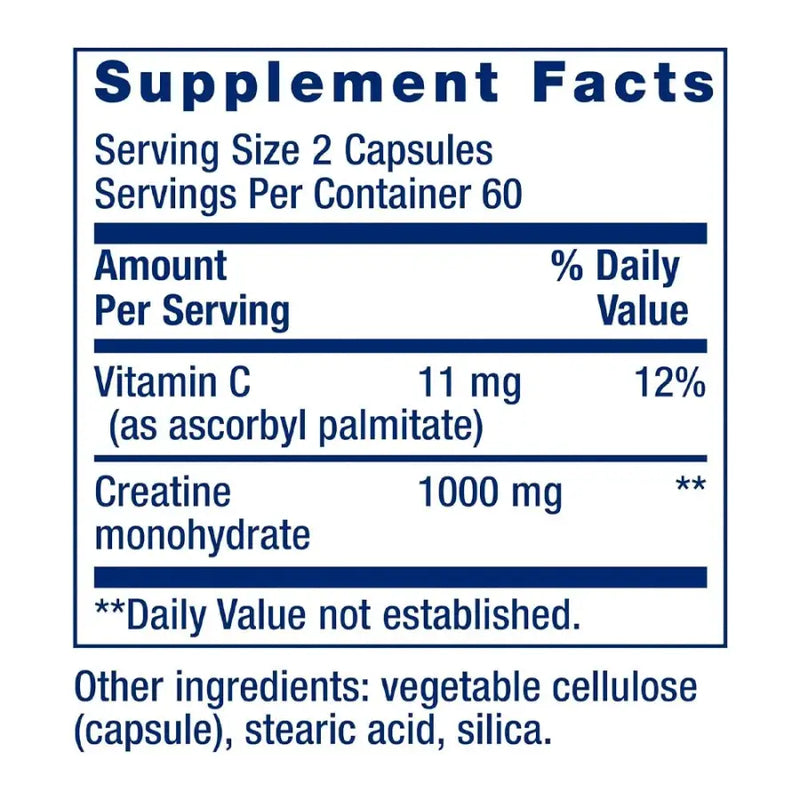Creatine Capsules (120) Life Extension Frete grátis