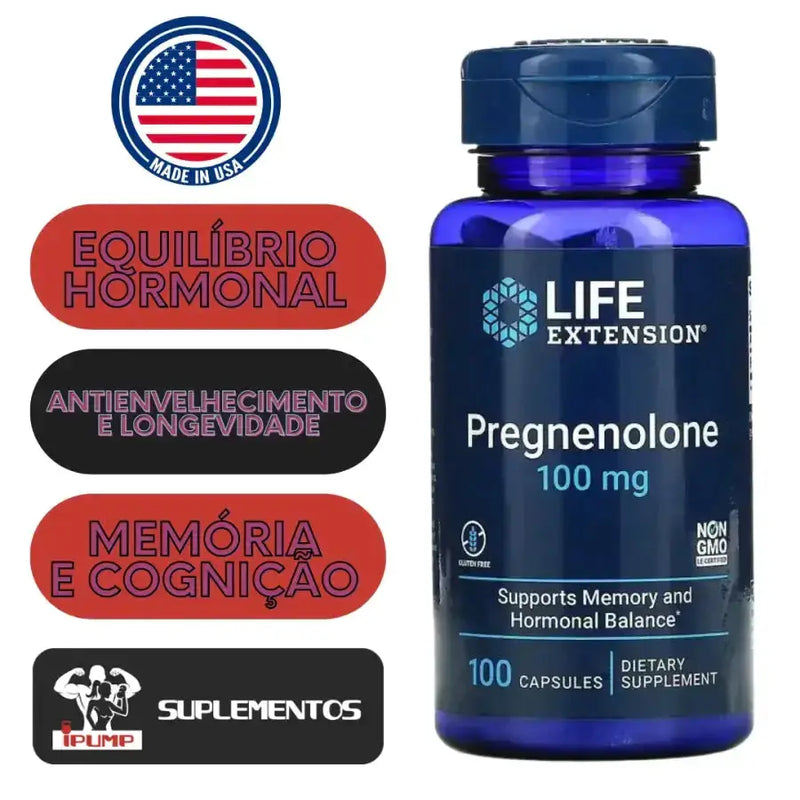 DHEA 100mg + Pregnenolone 100mg - Life Extension