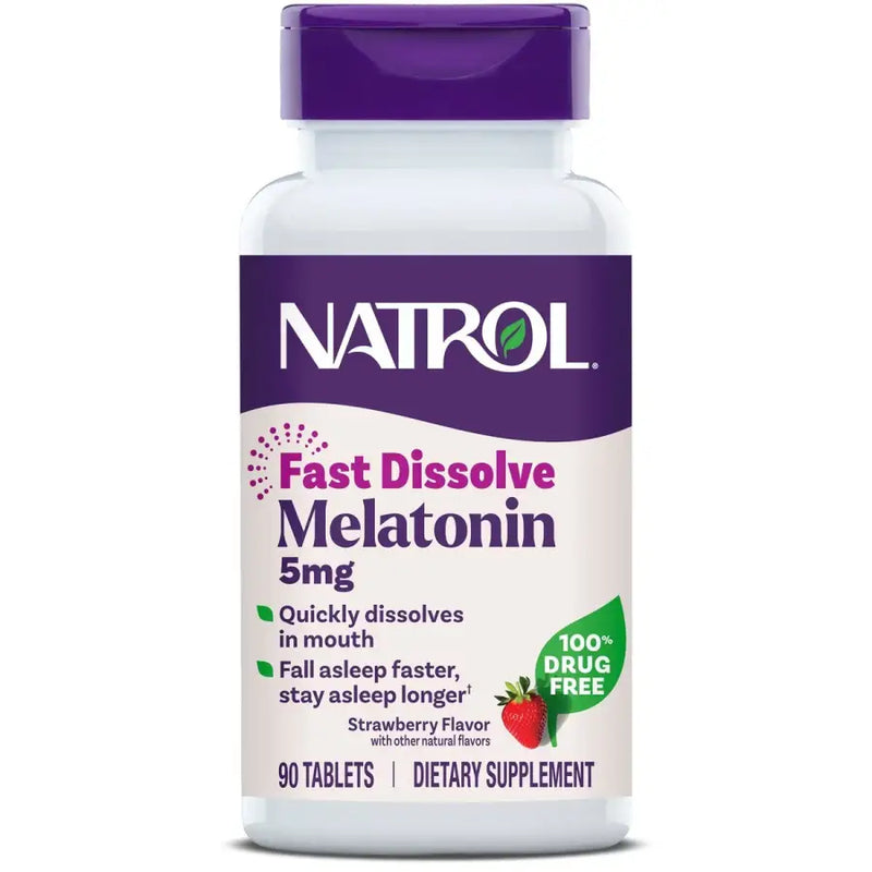 Fast Dissolve Melatonin 5mg (90) Morango - Natrol - Frete