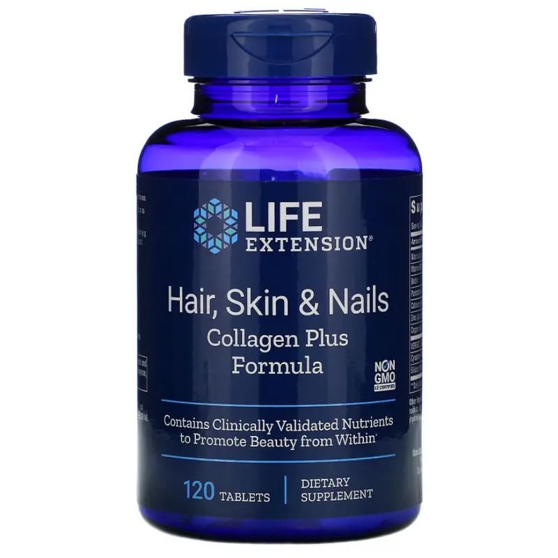 Hair Skin & Nails Collagen Plus (120) - Life Extension