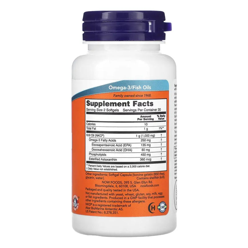 Krill Oil 500mg (60) - Now Foods - Vitamina