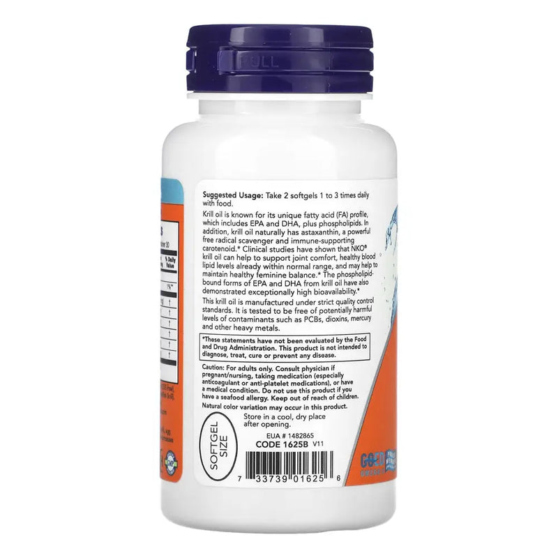 Krill Oil 500mg (60) - Now Foods - Vitamina