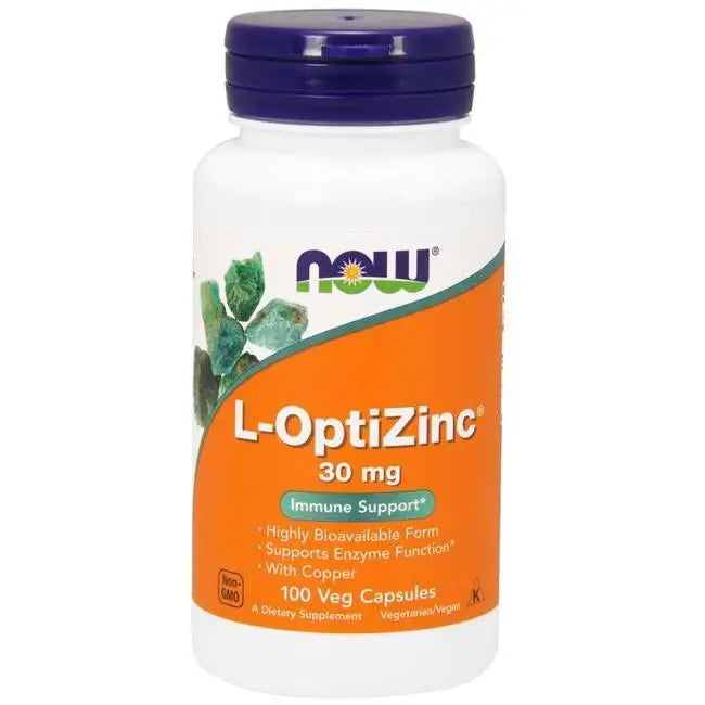 L-Optizinc 30mg (100 cápsulas) - Now Foods - iPUMP Suplementos