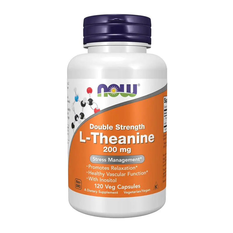 L-Theanine - Teanina 200mg (120 VCaps) - Now Foods - COGNITIVO