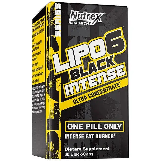 Lip0o 6 Bl4ack Intense UC (60 Capsulas) - Nutrex Research - TERMOGENICO