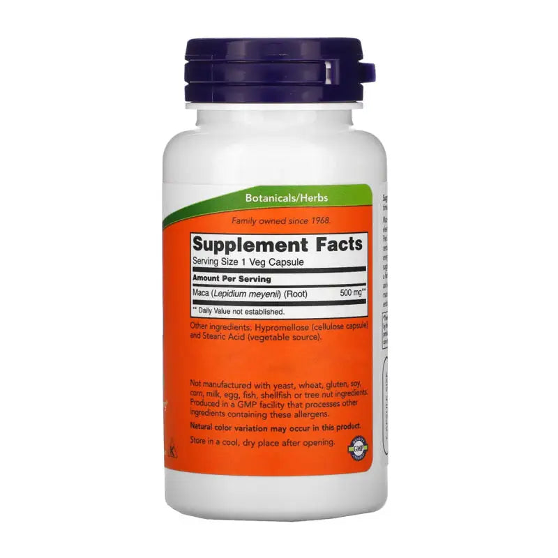 Maca 500mg (100) - Now Foods - Vitamina