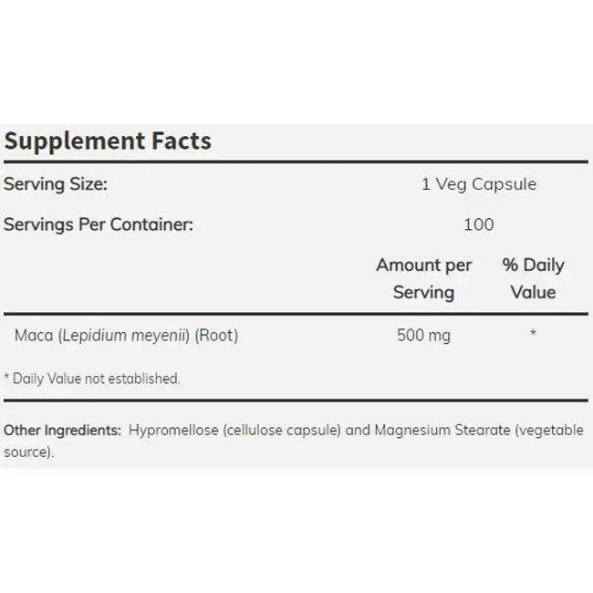 Maca 500mg (100 Caps) - Now Foods - iPUMP Suplementos