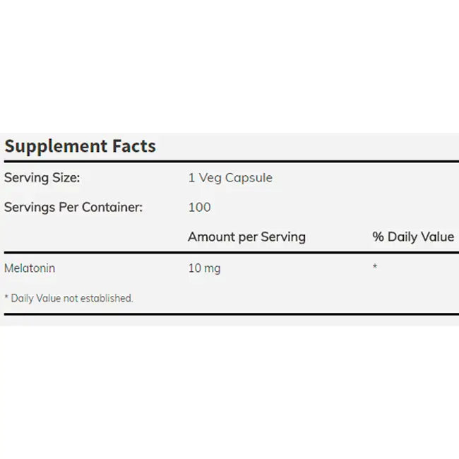 Melatonina 10mg (100 VCaps) - Now Foods - MELATONINA