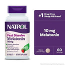 Melatonina 10mg Fast Dissolve (60) Morango - Natrol - Frete