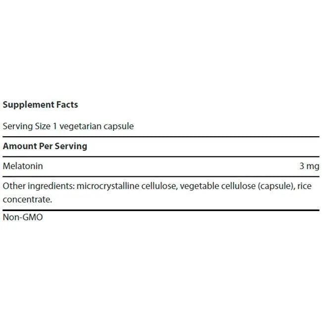 Melatonina 3mg (60 VCaps) - Life Extension - MELATONINA