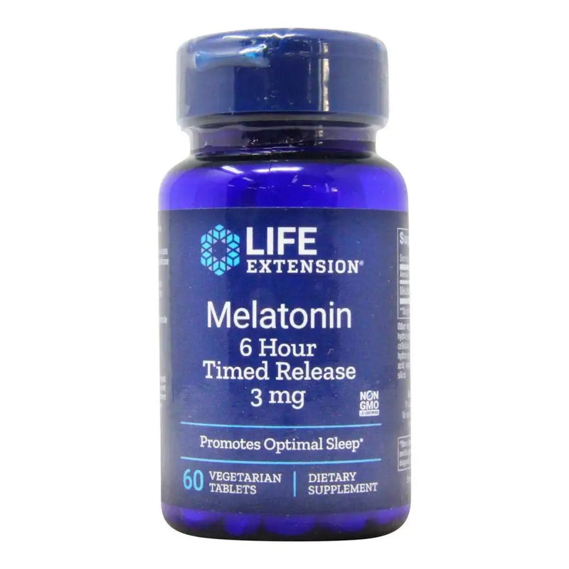 Melatonina 3mg Time Release (60 VTabs) - Life Extension - MELATONINA