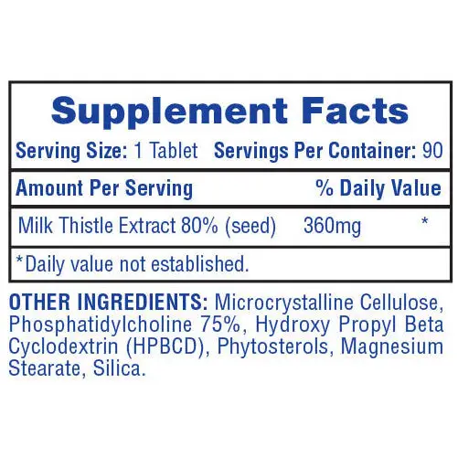 Milk Thistle 360mg (90) - Hi-Tech Pharma - PROSTATA