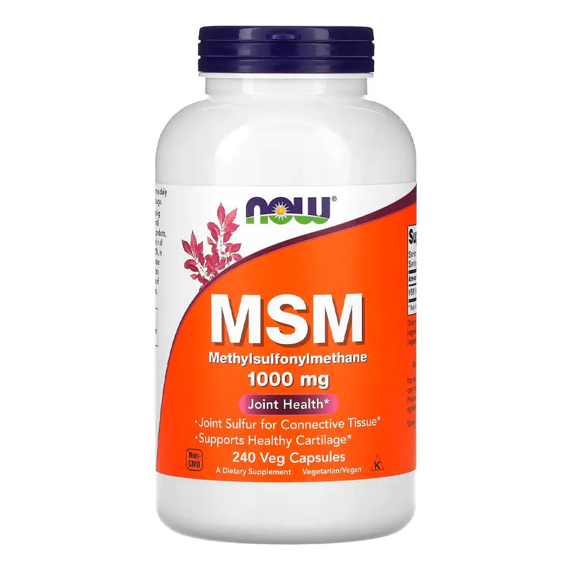 MSM Metilsulfonilmetano (240 VCaps) - Now Foods - Articulacao