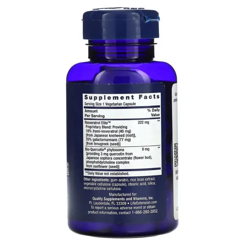 Optimized Resveratrol Elite (60) - Life Extension - ANTIOXIDANTE