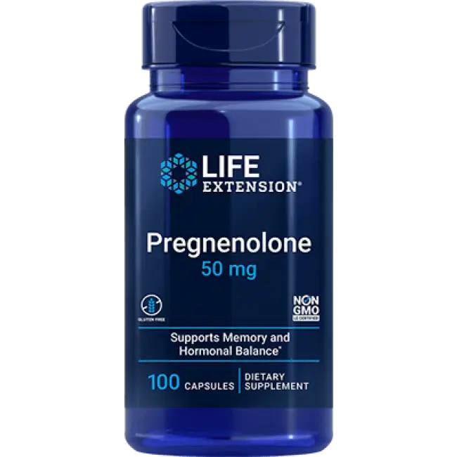 Pregnenolona 50mg (100 Caps) - Life Extension - iPUMP Suplementos