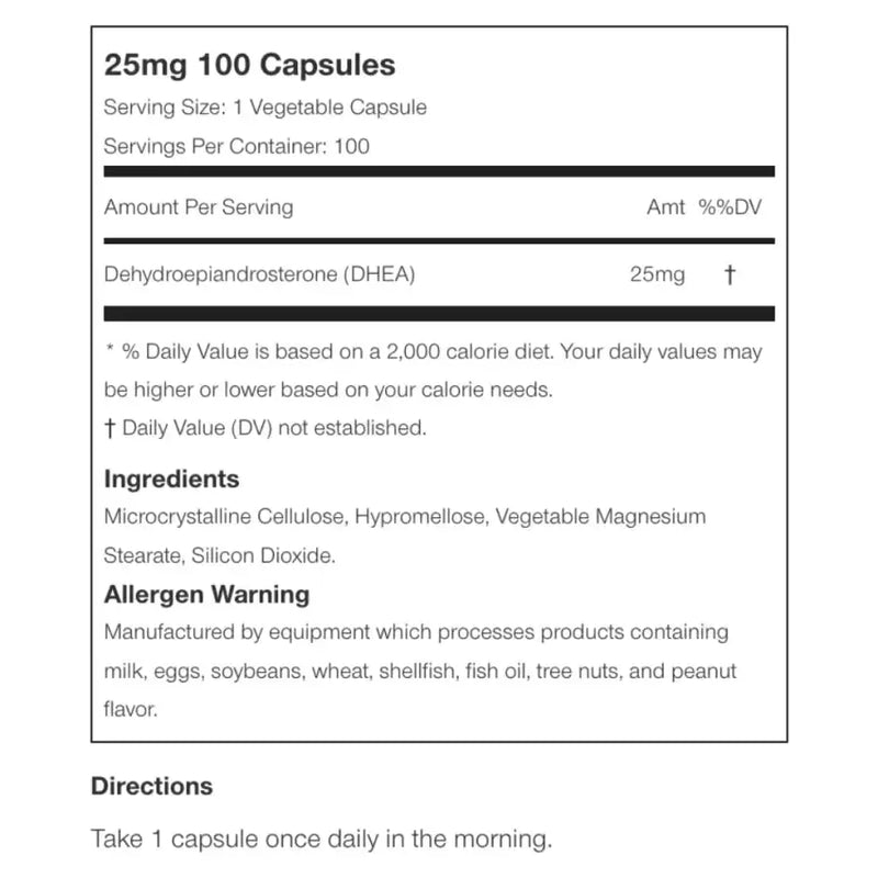 Premium Dh3ea 25mg (100 Capsulas) - Force Factor - DHEA