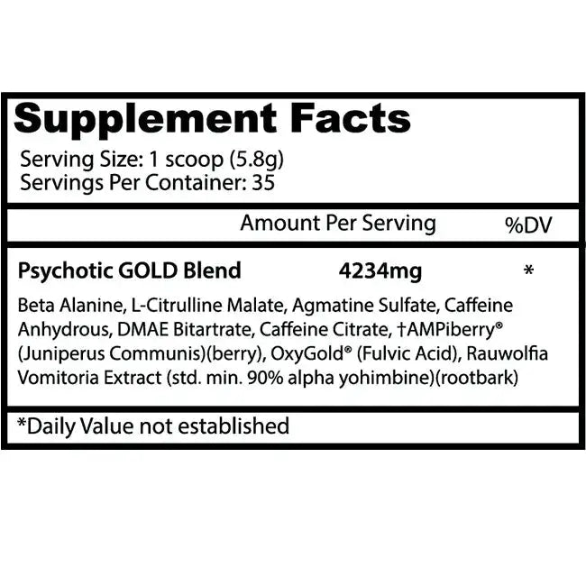 Psichotico Gold (35 Doses) - Ins4n3 Labs - PRE TREINO