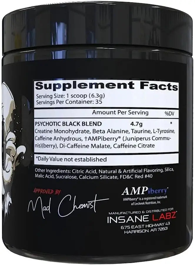 Psychotic Black (35 Servings) Insane Labz Frete grátis