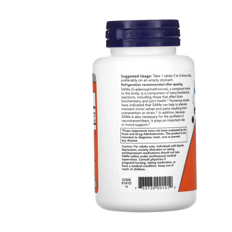 SAMe 400mg S-adenosilmetionina (60) - Now Foods - Vitamina