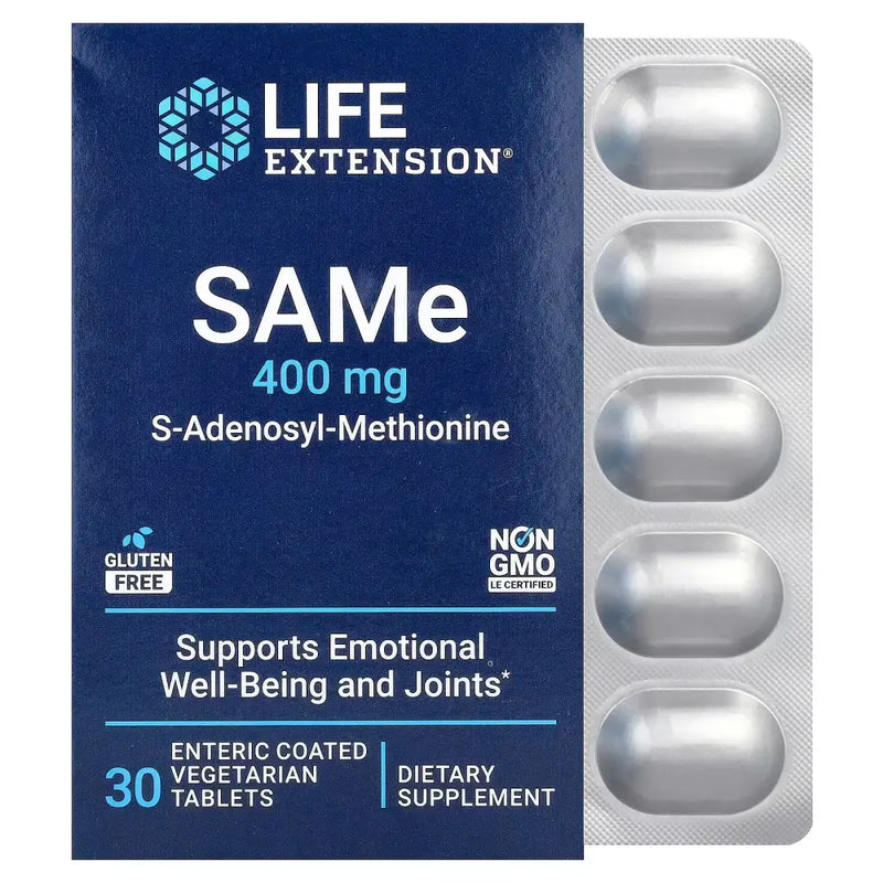 SAMe S-Adenosilmetionina 400 mg (30) - Life Extension