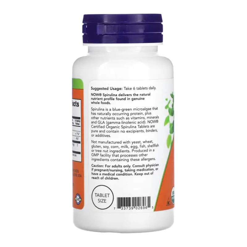 Spirulina 500mg (100) - Now Foods - Vitamina