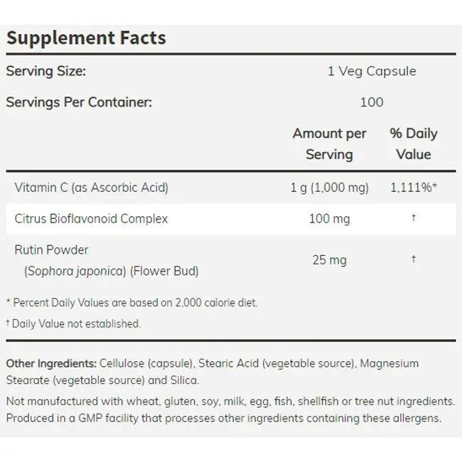 Vitamina C-1000 Bioflavonóides (100) - Now Foods - Vitamina