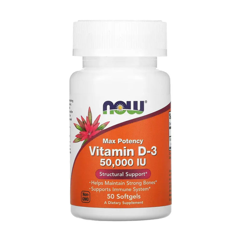 Vitamina D3 50000IU (120 Softgels) - Now Foods - Vitamina